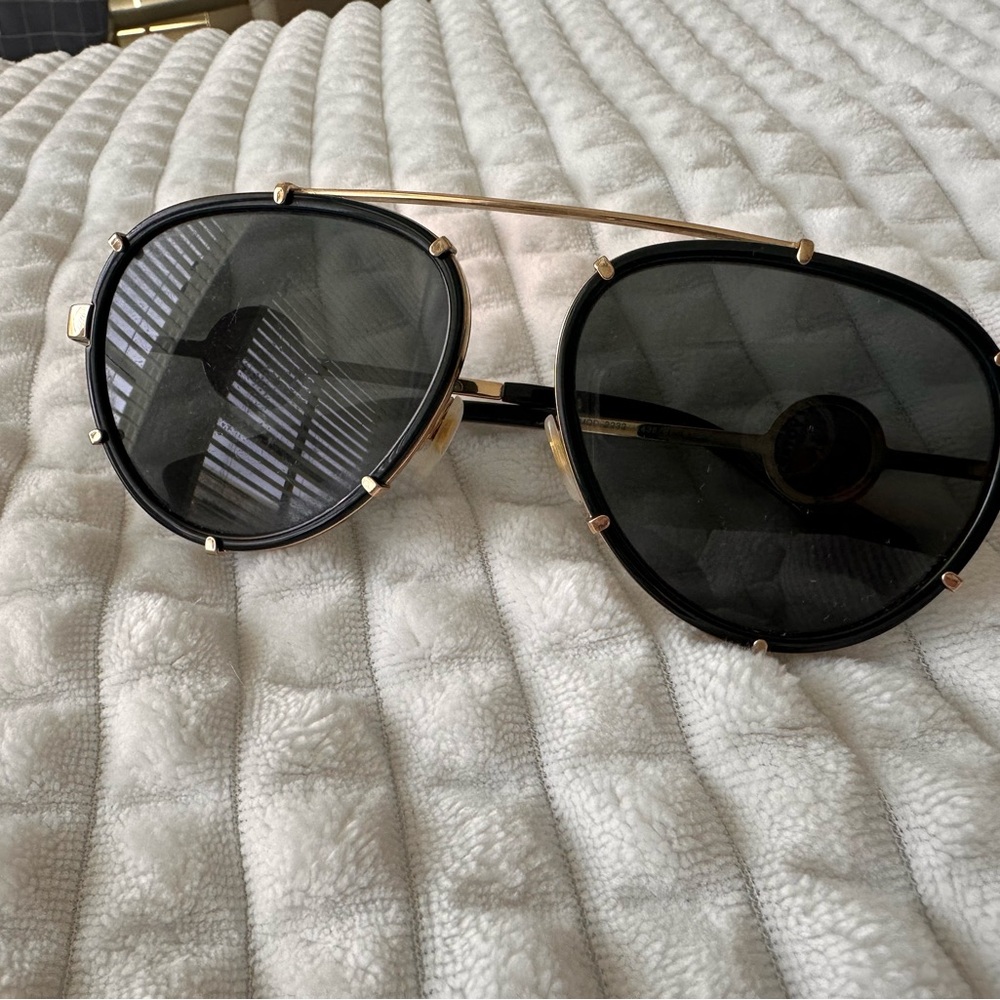Versace Black and Gold Designer Sunglasses